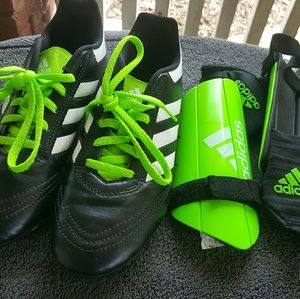 Adidas Soccer Cleats w/ shin guards